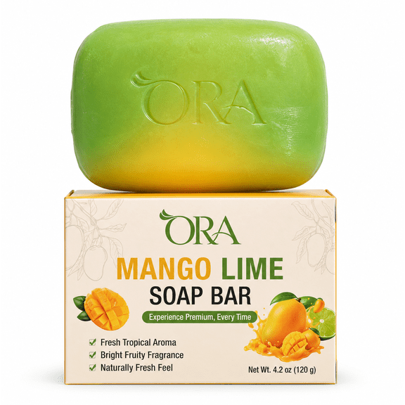 ORA Mango Lime Premium Soap Bar Pack of 4 Bars