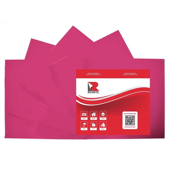 ORACAL Craft Vinyl Film Sheet Roll 631 Pink 041 Permanent Removable Adhesive - 12" x 12"