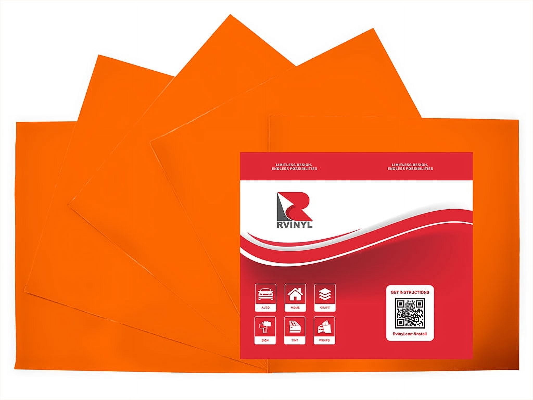 ORACAL 631 Matte Orange Craft Vinyl - 12" X 6ft Roll For Cricut, Silhouette + Free Transfer Paper