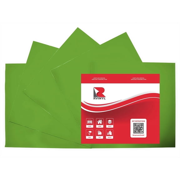 ORACAL Craft Vinyl Roll 8300 Lime Tree Green 063 Transparent Adhesive 5 Sheets 12" x 12"