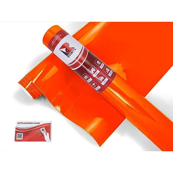 Oracal 651 Permanent Adhesive Vinyl - 24 Inch X 10 Yard Roll, Orange Red 047 (Gloss Finish)