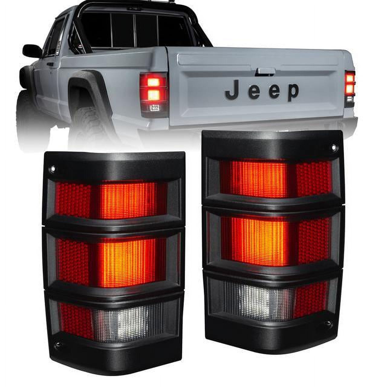 ORACLE Lighting Jeep Comanche MJ LED Tail Lights Standard Red Lens