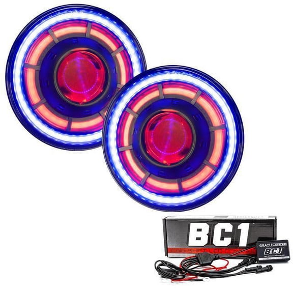 ORACLE Lighting Oculus™ 7 ColorSHIFT® Bi-LED Projector Headlights for Jeep Wrangler JK Fits select: 2015-2017 JEEP WRANGLER UNLIMITED SPORT, 2012-2014 JEEP WRANGLER SPORT