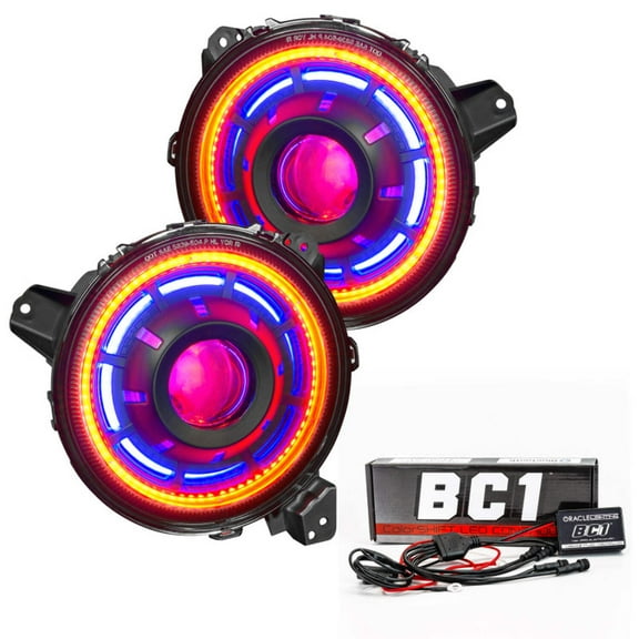 ORACLE Lighting Oculus ColorSHIFT Bi-LED Projector Headlights for Jeep JL / Gladiator JT