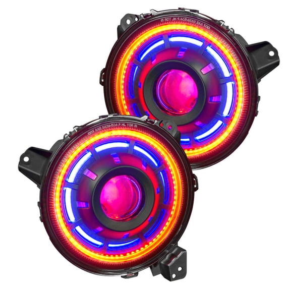 ORACLE Lighting Oculus ColorSHIFT Bi-LED Projector Headlights for Jeep JL / Gladiator JT