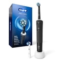 thumbnail interactive-video image 1 of Oral-B Toothbrush, Pro 500 + Electric Toothbrush with (2) Brush Heads, Rechargeable, Black, 1 of 12