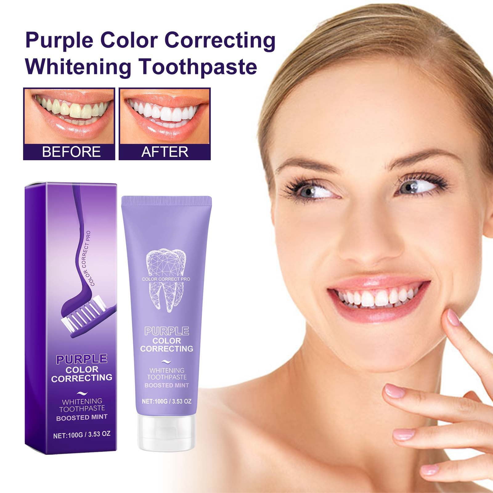 ORALHOE Purple Bright White Toothpaste Double Mint Purple Toothpaste