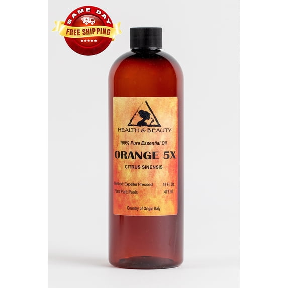 ORANGE 5X (5 FOLD) ESSENTIAL OIL ORGANIC AROMATHERAPY NATURAL 100% PURE 16 OZ