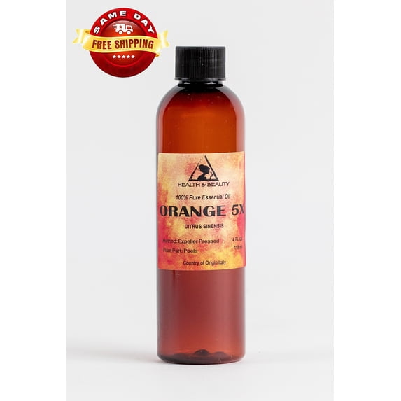 ORANGE 5X (5 FOLD) ESSENTIAL OIL ORGANIC AROMATHERAPY NATURAL 100% PURE 4 OZ