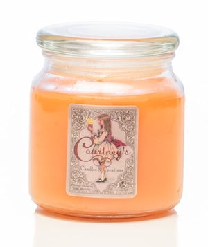 ORANGE AND HONEY - Courtneys Candles Maximum Scented 16oz Large Jar Candle