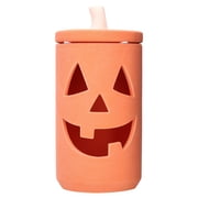Ceramic Jack-o-Lantern Jar, Orange, 8", Halloween by Way To Celebrate