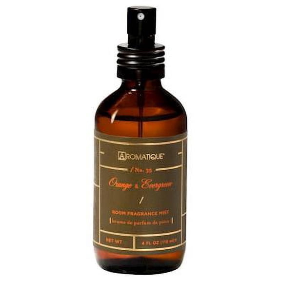 ORANGE EVERGREEN Aromatique Pump Room Spray 4 oz - brown glass bottle