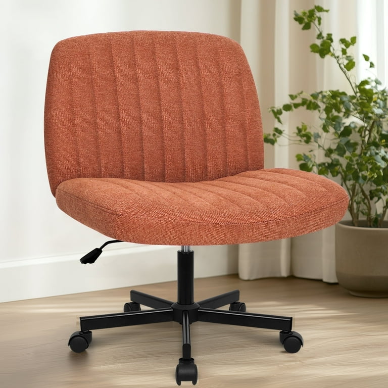Orange Factory Rolling Office Chair, Armless Adjustable Desk