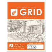 ORANGE Grid Paper Multi-media grid paper for pencil, ink, marker and watercolor paints. 8.5 x 11 25 Sheet Pack