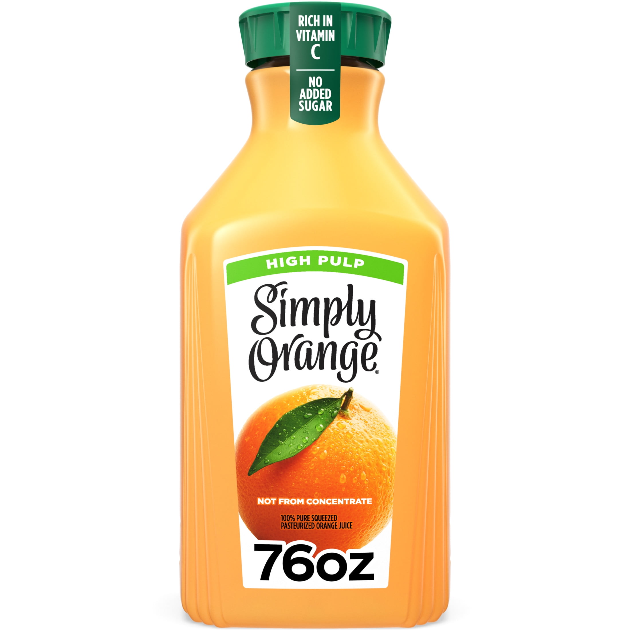 Simply Orange High Pulp Juice Bottle, 76 oz bottle