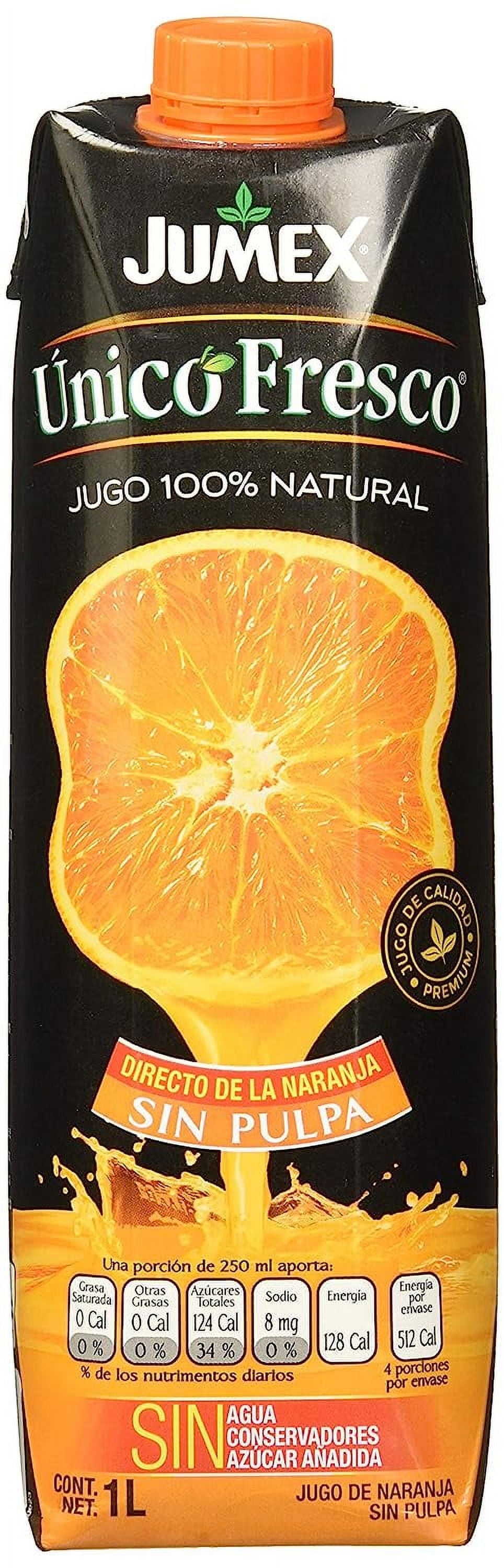 ORANGE JUICE WITHOUT PULP JUMEX UNICO FRESCO BRAND 34 fl oz