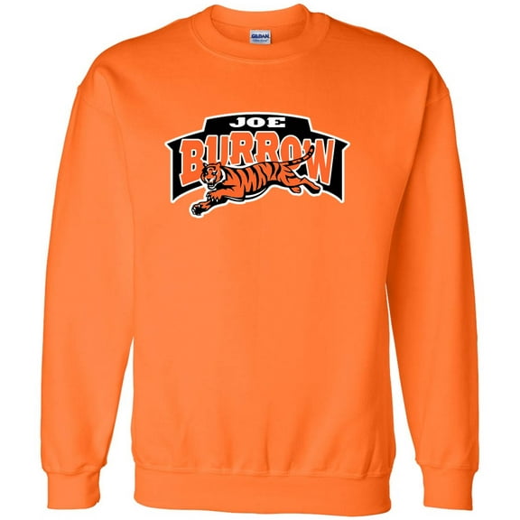 ORANGE Joe Burrow Bengals Logo Crew Neck Sweatshirt ADULT SMALL