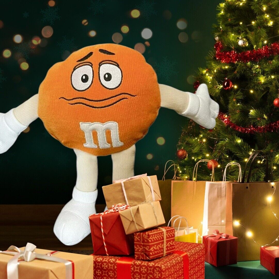 ORANGE M&M Plush 15” Soft Stuffed Doll New M & M Authentic Holiday