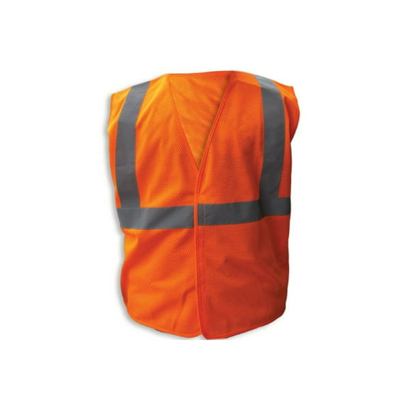 ORANGE Poly Mesh Reflective Safety Vests, Class 2 - 2XL, 3-Pack