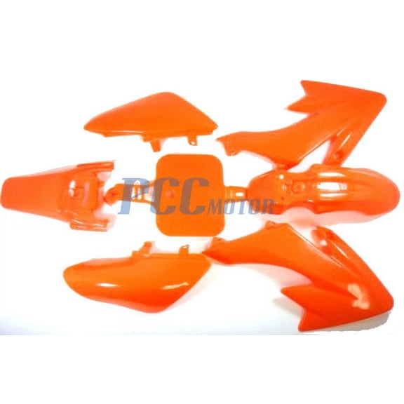 ORANGE WHITE PLASTIC FENDER SET FOR CRF50 DIRT BIKE XR50 PS31