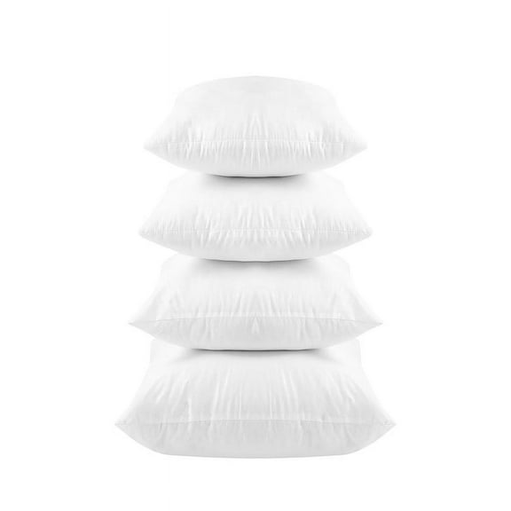 ORANIFUL Pillow Inserts 18x18 Set of 4 Square Throw Pillows Decorative Cushion Inner 7D Hollowfibre Filling for Coussins of Couch / Bed / Indoor / Sofa
