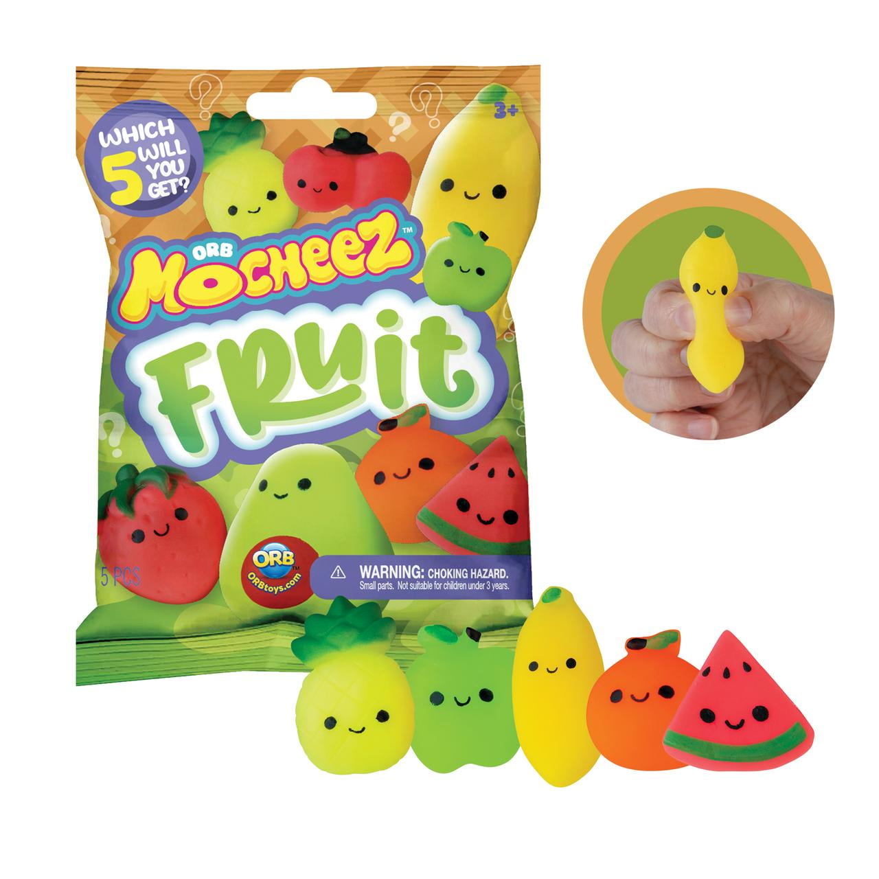 ORB Arcade Mocheez Fruit Blind Bag 4 Pack - 4 Blind Bags, Each w
