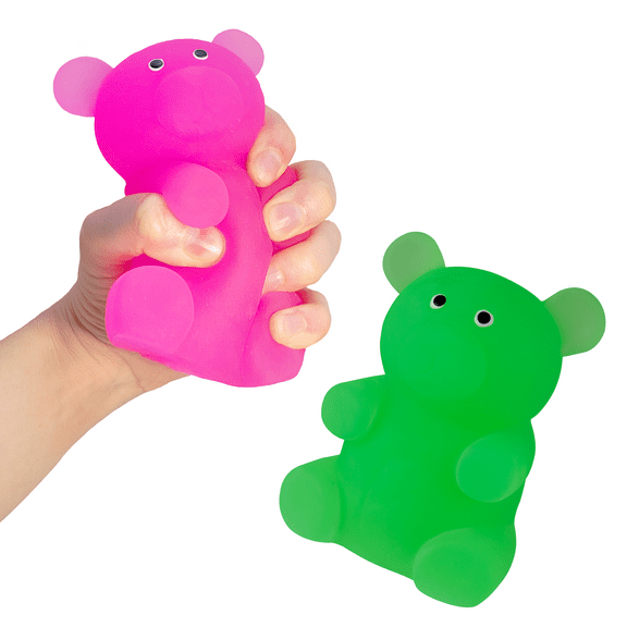 ORB Curiosities Jelly Bear 2 Pack - Stretchy, Squishy, Gummy - Squeeze These Adorable Jelly Bears for Stress Relief - Jiggly, Slow Rising Sensory and Fidget Squishy Toys for Kids and Adults