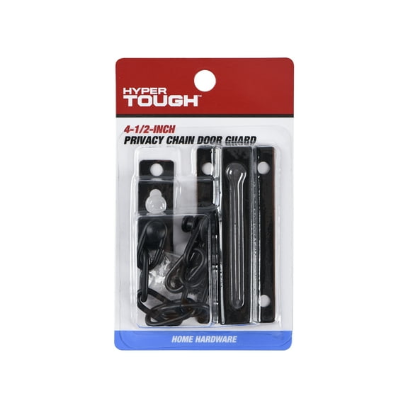 Hyper Tough 4-1/2 Inch Privacy Door Chain in Oil Rubbed Brass Finish with Mounting Hardware