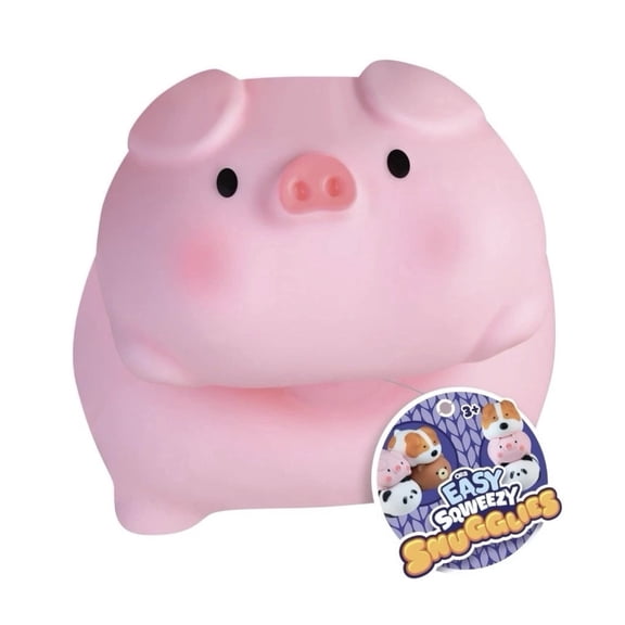 ORB Easy Sqweezy Snugglies Pig Squishy, Pink