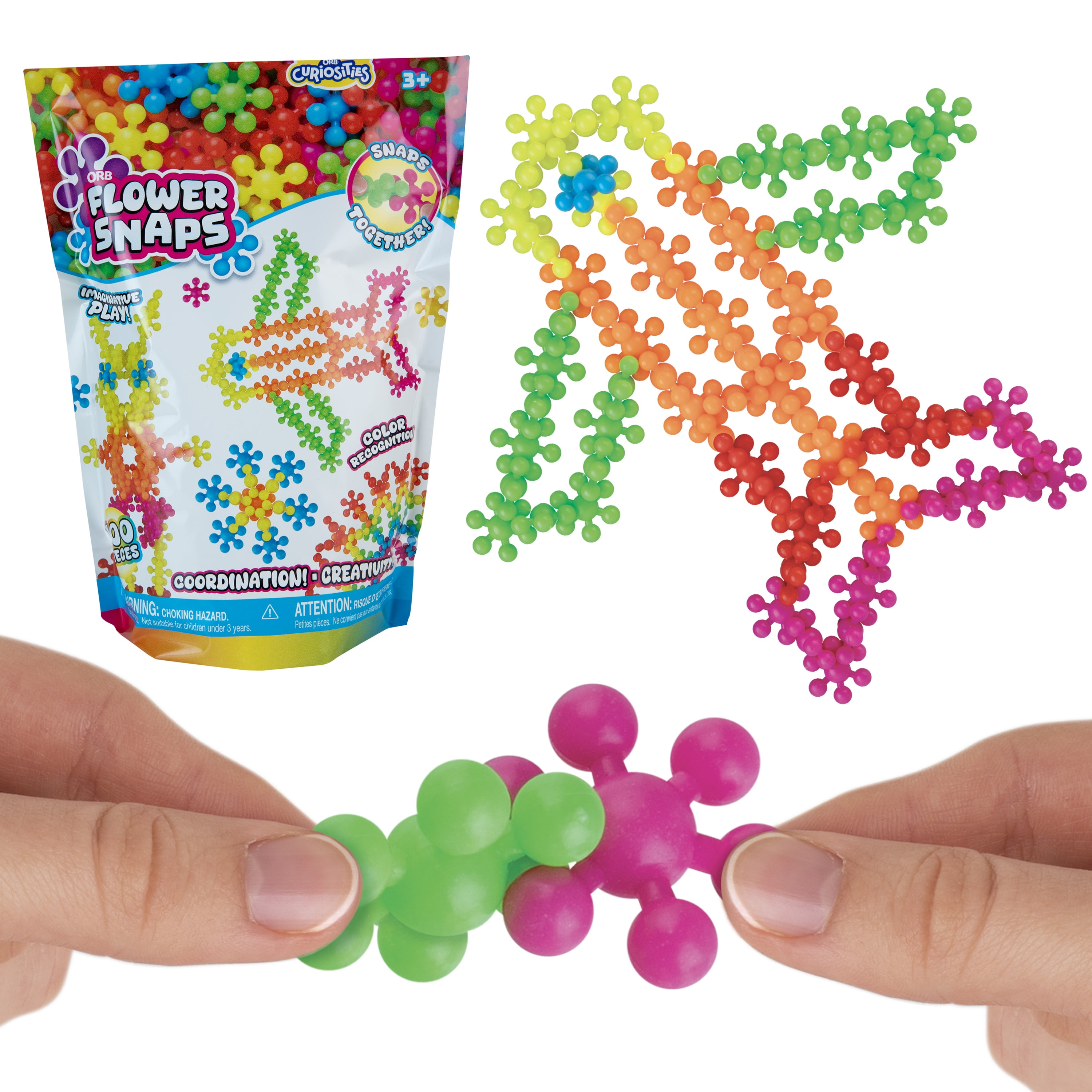 ORB Flower Snaps - 200 Pieces STEM Toys, Building Blocks For Kids