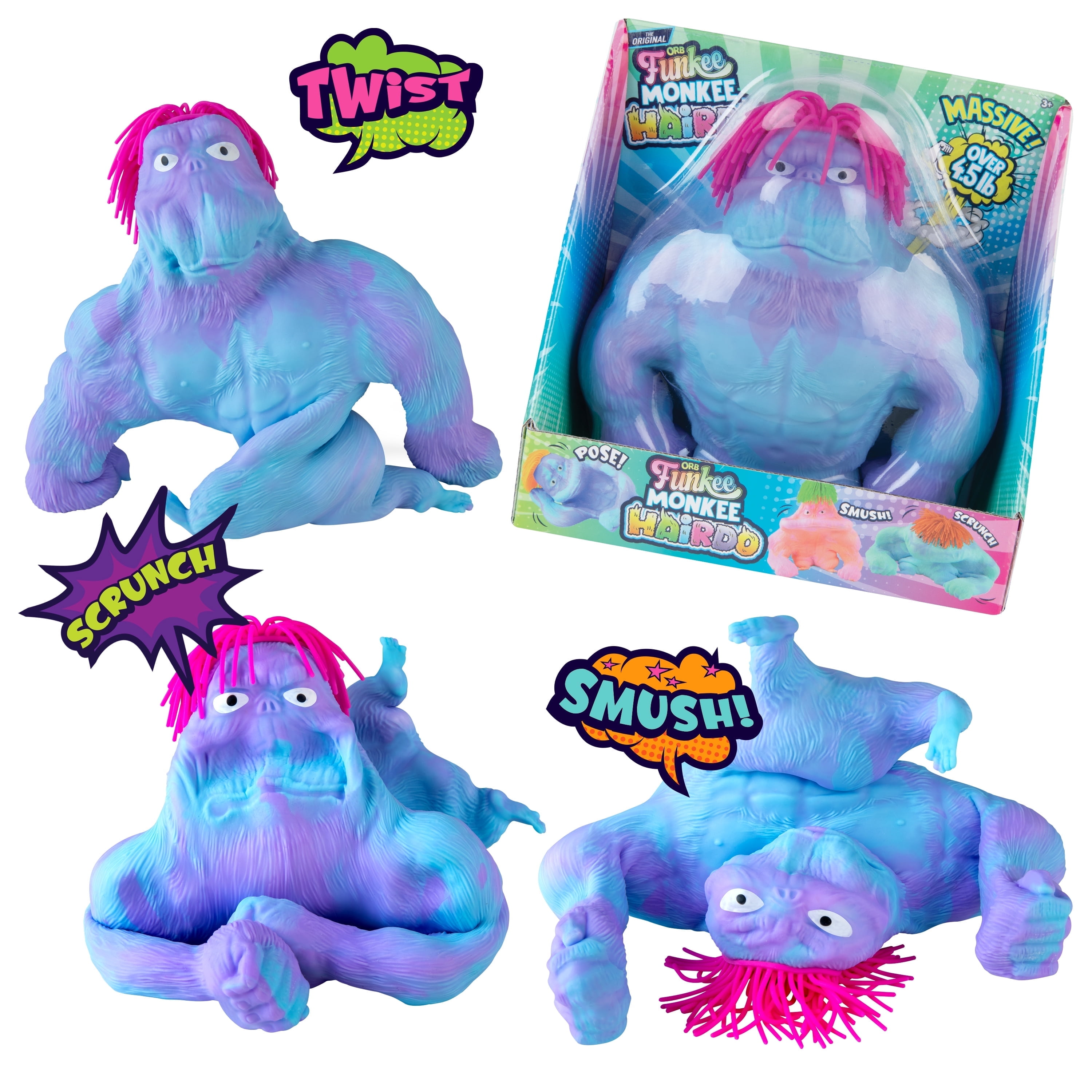 ORB Original Jumbo Hairdo Funkee Monkee (Blue/Purple) – BIG