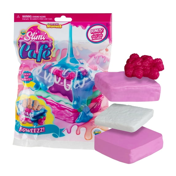 ORB Slimi Cafe Squishy Raspberry Square Cake
