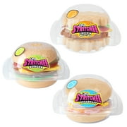 ORB Stretchee Foodz - Secret Menu 3 Pack - Mix and Match, Stretch, and Even Squeeze This Hamburger and Sandwich Trio for Stress Relief - Original Sensory/Fidget Play Food Toys for Kids and Adults
