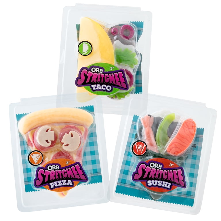 ORB Stretchee Foodz - 3 Pack Secret Menu - Pizza, Sushi, Tacos V2