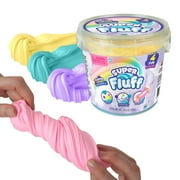 ORB Super Fluff Slimi 4 Pack Bucket Color Set 1 - Yellow, Purple, Pink, Teal - Fun, Light, Fluffy Sensory Slime to Mold, Bounce, Stretch - Perfect for Play, Stress Relief or Gifts for Kids and Adults