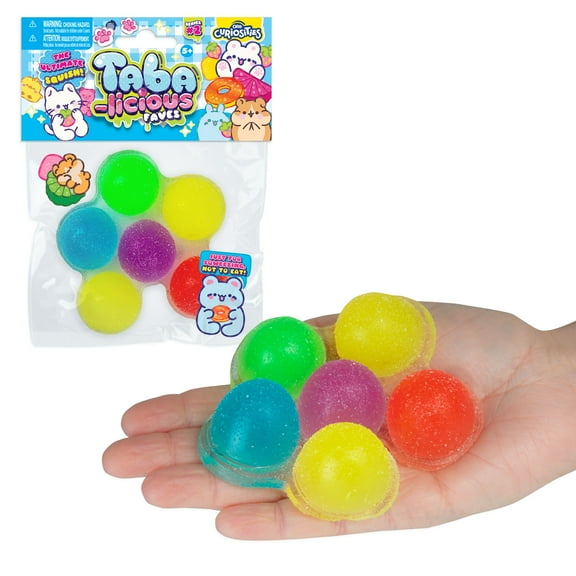 ORB Tabalicious Candy Faves TABA Squishy Gumdrops - Soft, Sticky Play Food Candy TABA Squishies to Squish and Squeeze - Fun Stress Relief - Kawaii Sensory Fidget Toys and Gifts for Kids and Adults
