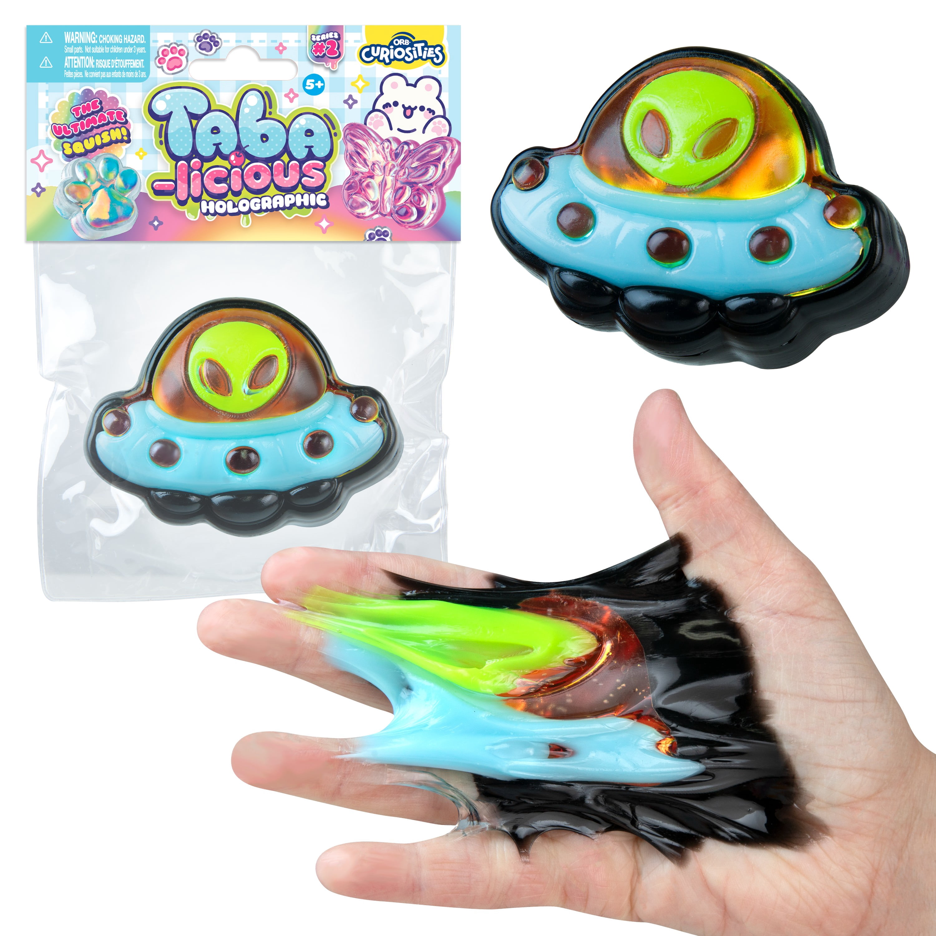 ORB, Taba Squishy Toy, Holographic Alien UFO, Black - Walmart.com