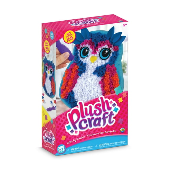 ORB Toys PlushCraft DIY Owl Pillow Crafting Kit - Perfect Craft and Gift for Boys and Girls!