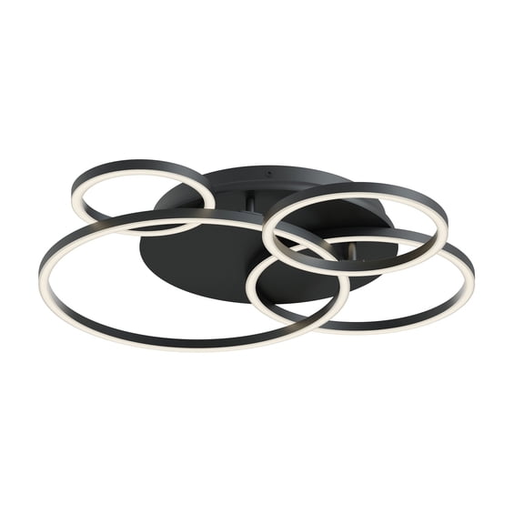 ORBF24LAJD1BK AFX Orbit - 15W 4 LED Semi-Flush Mount-4 Inch Tall and 24 Inch Wide-Black Finish