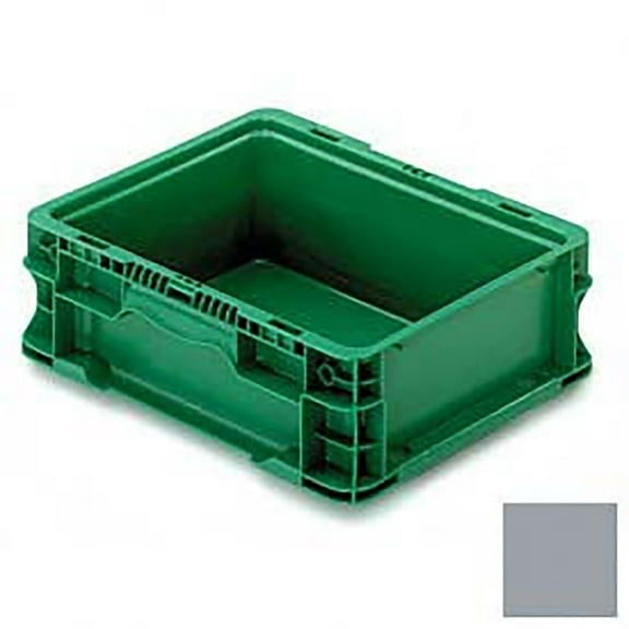 Lewis Bins B649540 Polyethylene ORBIS Stakpak Modular Straight Wall Container - 12 x 15 x 5 in. - Gray