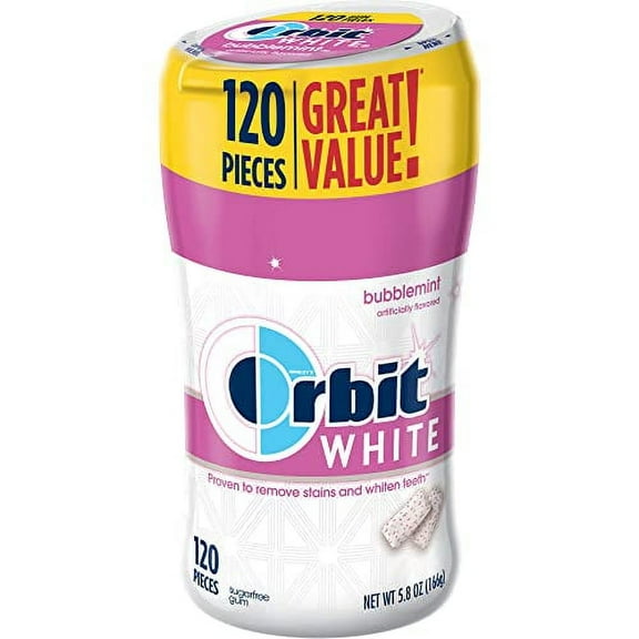 ORBIT Bubblemint Sugar Free Chewing Gum, 120 Count (Pack of 1) - Packaging May Vary