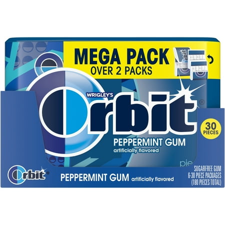 ORBIT PEPPERMINT MEGA PACK 30 PIECE 6 COUNT (TOTAL 180 PIECE)