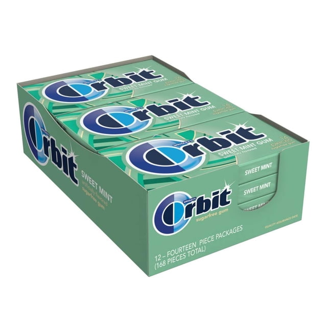 Orbit 75 ORBIT Sweet Mint Sugar Free Chewing Gum, 14 count , (Pack of 12 ...
