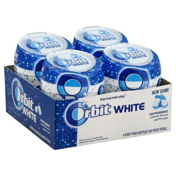 ORBIT WHITE PEPPERMINT SOFT CHEW BOTTLE 40PC 4CT