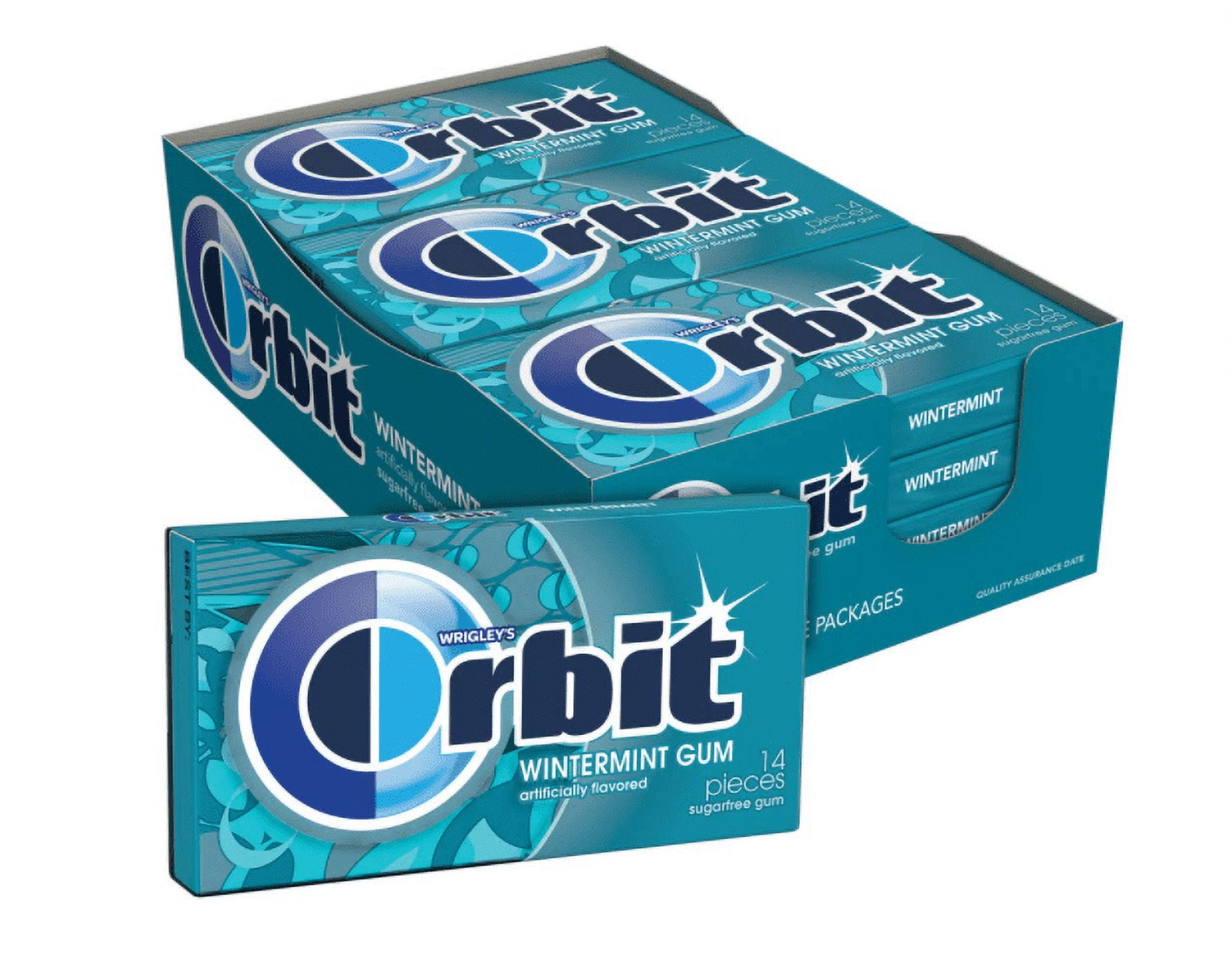 ORBIT Wintermint Sugarfree Chewing Gum, 14 Pieces (Pack of 24)
