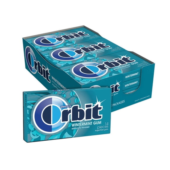 ORBIT Wintermint Sugarfree Chewing Gum, 14 Pieces (Pack of 24)