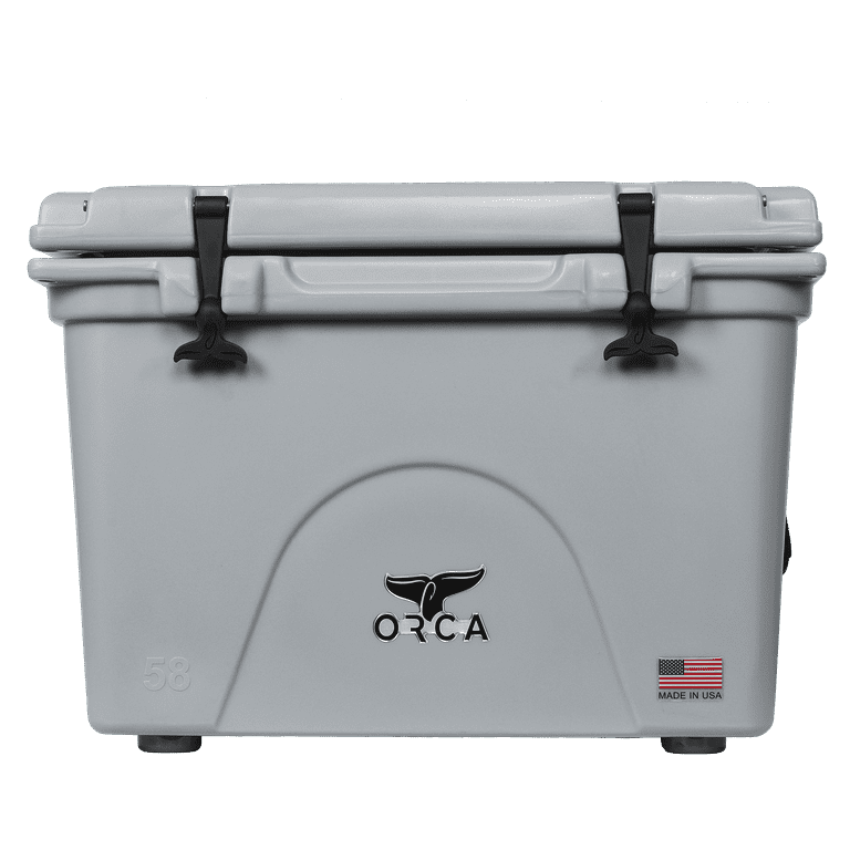 ORCA 58-Qt Cooler, Grey, Insulated, Retains Ice Up to 10 Days