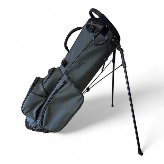 NEW Orca Golf Dorsal 2 Synthetic Leather Stand Bag 4-Way Top - Slate