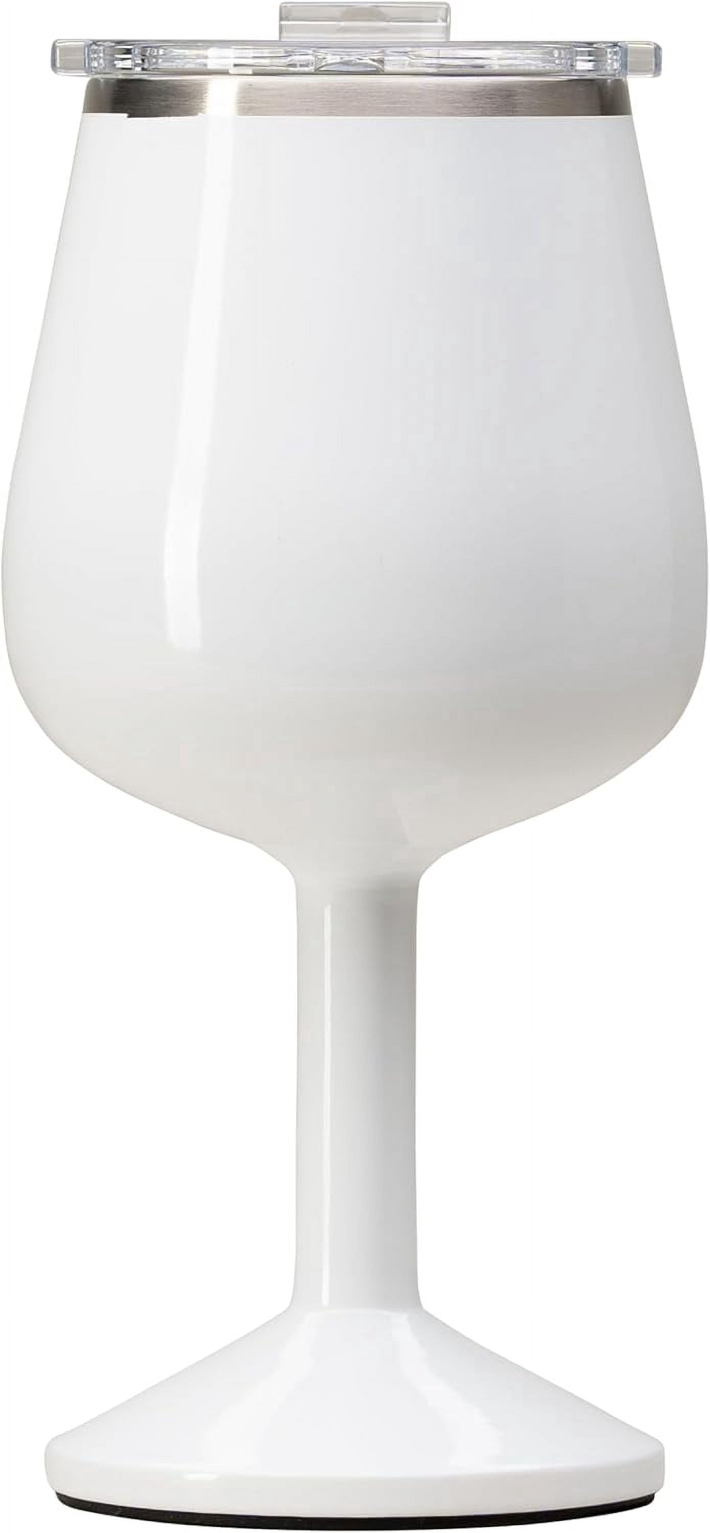 ORCA Vino 15oz | Temperature Insulated Mug, Vacuum Sealed Stainless Steel Wine Glass with Lid, Cup Keeps Drinks Ice Cold or Hot — Pearl