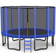 Zupapa 14FT Trampoline for Kids and Adults, 450 LBS Weight Capacity, with Safety Enclosure Net, Ladder, Heavy-Duty Galvanized Steel Frame, Outdoor Backyard Jumping Toy